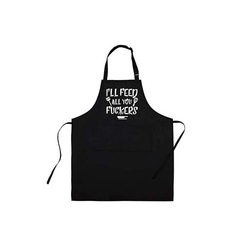 Buy Adult Funny Black Bbq Chef Aprons 2 Pockets Kitchen Cooking Grilling Apron T At