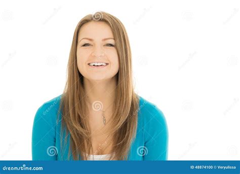 Young Woman Smiling Stock Photo Image Of Lifestyle Brunette 48874100