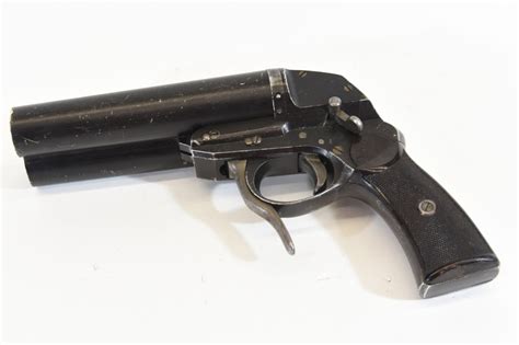 German Wwii Nazi Marked Double Barrel Flare Pistol