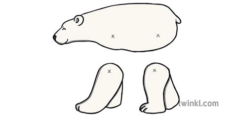 Split Pin Polar Bear Illustration Twinkl