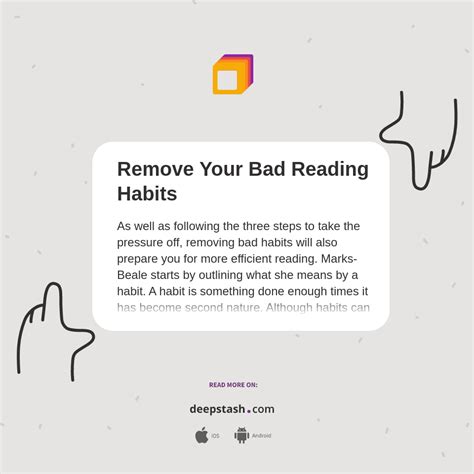Remove Your Bad Reading Habits Deepstash