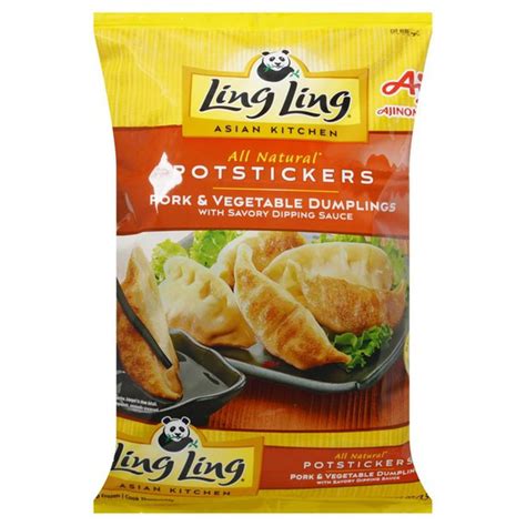 Ling Ling Pork And Vegetable Potstickers Frozen Asian Appetizers 56 Oz
