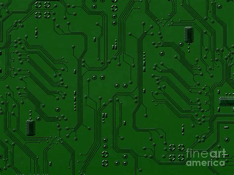 Circuit Board Digital Art By Peter Awax Pixels