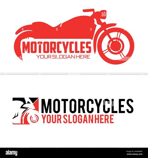 Motorcycles Classic Community Service Business Logo Design Stock Vector