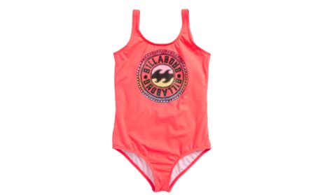 Billabong Girls Sol Searcher One Piece Swimsuit Neon Coral Sz 12 Brand