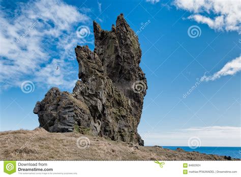Londrangar Felsen In Nationalpark Island Snaefellsnes Stockfoto Bild
