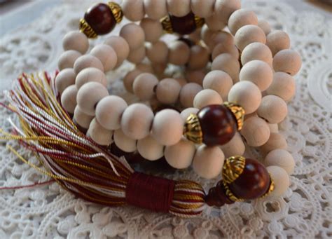 10 Mm Tulsi And Rosewood Mala Beads Necklace Genuine 12 Mm Rosewood