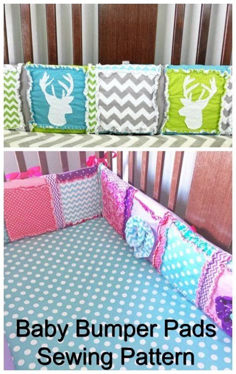 Complete crib bedding set sewing pattern. Baby crib bumper pads sewing pattern | Baby bedding ...