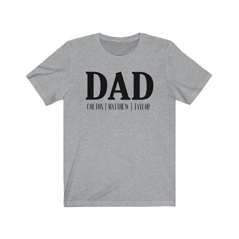 Dad Shirt With Kids Names Personalized Dad Shirt Fathers Day Shirt
