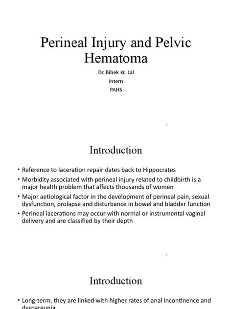 Perineal Injury And Pelvic Hematoma Pdf Vagina Childbirth
