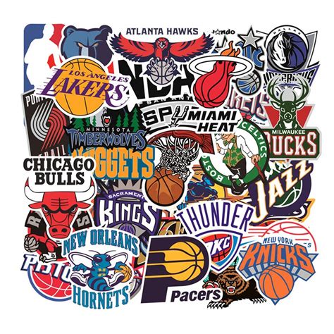 30 American Basketball Nba Team Logo Sticker Notebook Laptop Sticker