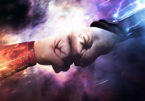 Thor And Captain Marvel Wallpapers Wallpaper Cave