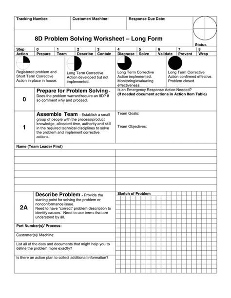 Problem Solving Worksheet Download Free Documents For Pdf Word And Excel