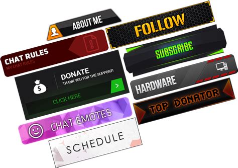 Free Twitch Panels Png Free Png Image