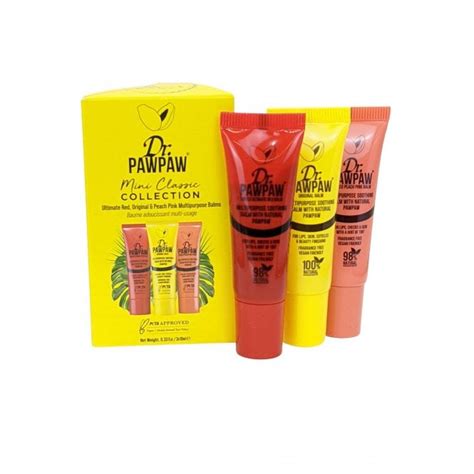 Dr Paw Paw Mini Classic Collection Set Trio Ml Red Peach And