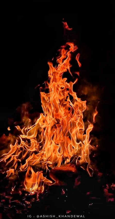 1080p Free Download Camp Fire Amoled Black Dark Flames Iphone