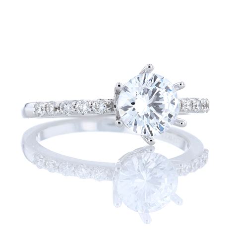 Six Prong Diamond Engagement Ring Fox Fine Jewelry