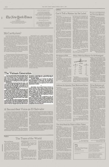 Opinion The Vietnam Generation The New York Times