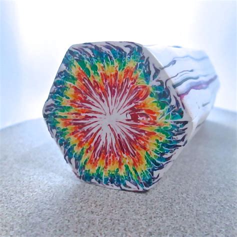 Rainbow Tie Dye Sunburst Cane Quick And Easy Crafts Polymer Clay