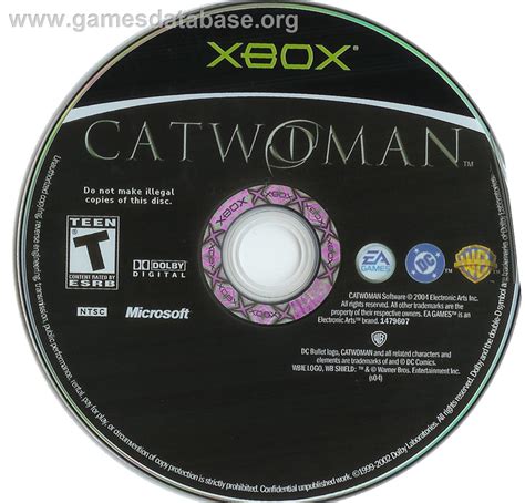 Catwoman Microsoft Xbox Artwork Cd