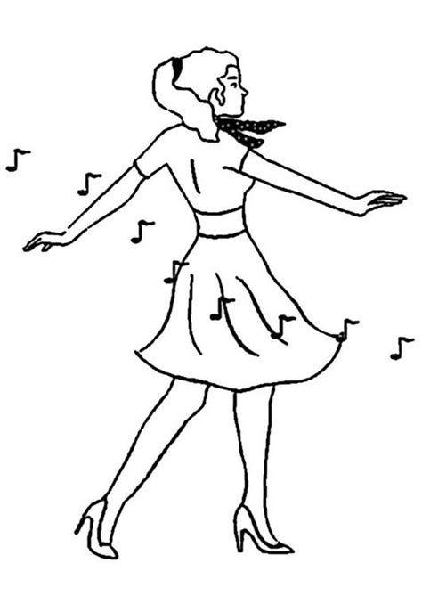 Coloring Page Dancing Girl Free Printable Coloring Pages Img 10282