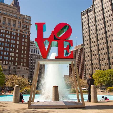 High Polished Philadelphia Love Statue Replica Stainless Steel Blue