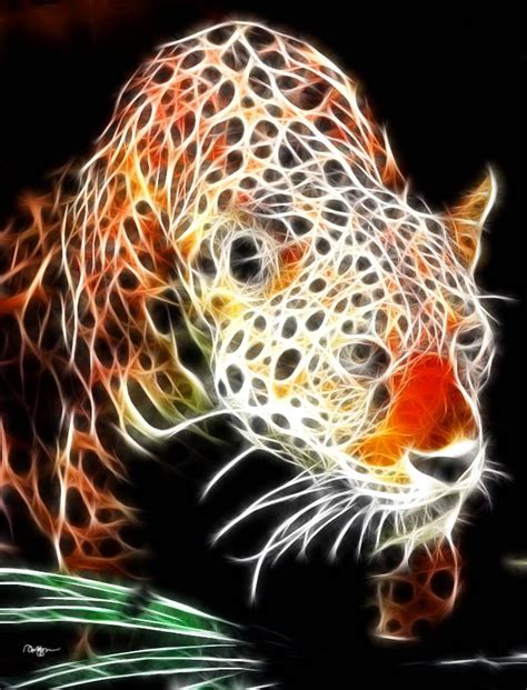 Fractal Leopard By Rhuggs Fractal Art Fractals Big Cats Art