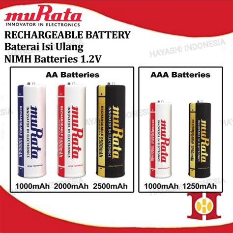 Jual Murata Baterai Batre Cas Isi Ulang Aa Aaa Rechargeable Battery V Shopee Indonesia