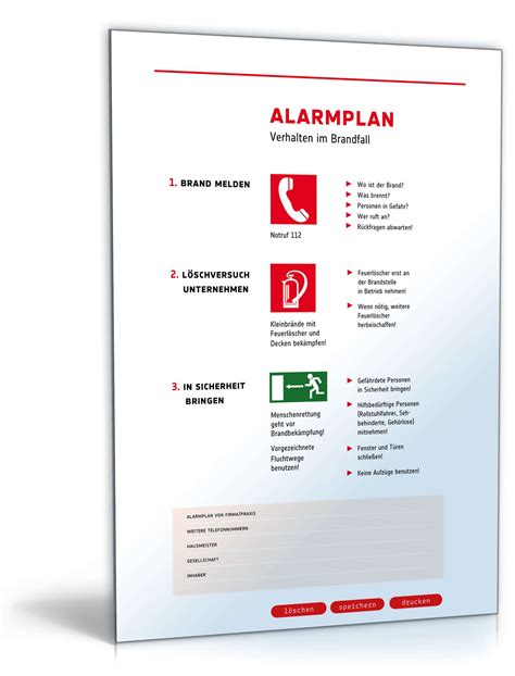 Hier das deutsche bildbearbeitungsprogramm kostenlos downloaden und bilder bearbeiten. Piktogramm Alarmplan | Muster zum Download