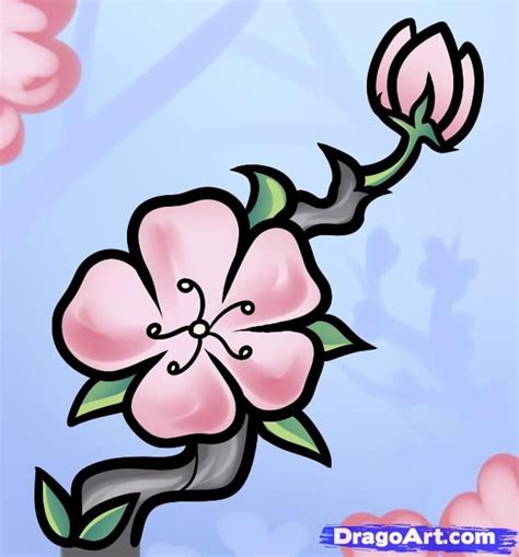 Learn to draw cherry blossoms. Pin on For details