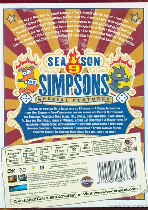 Simpsons The The Complete Ninth Season Dvd 1997 Dvd Empire
