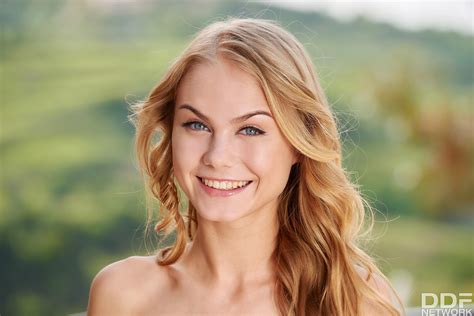 Nancy Ace Smiling Pornstar Face Women Blue Eyes Happy Ukrainian