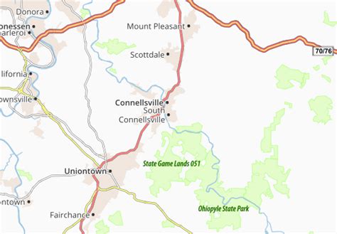 Michelin South Connellsville Map Viamichelin