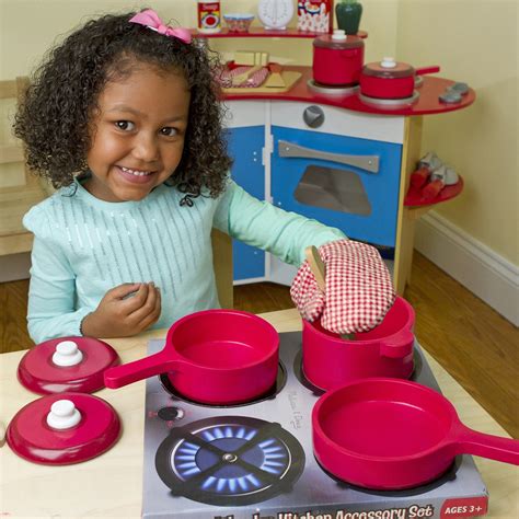 Melissa And Doug Play Kitchen Accessory Set Pot And Pans Play Food And