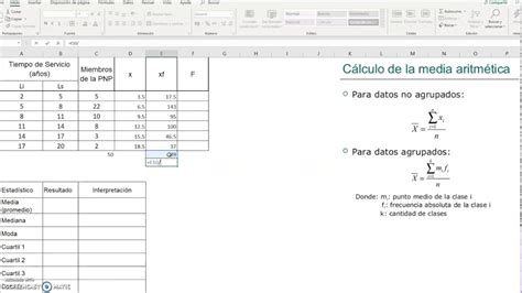 Cálculo Del Promedio Para Datos Agrupados En Intervalos Youtube