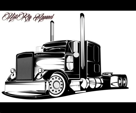 Hot Rod Semi Truck Drawings