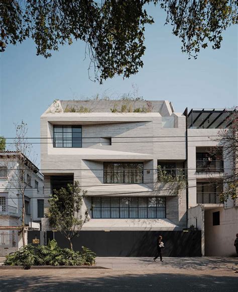 Concrete Composes A Five Story Apartment Building In Mexico City