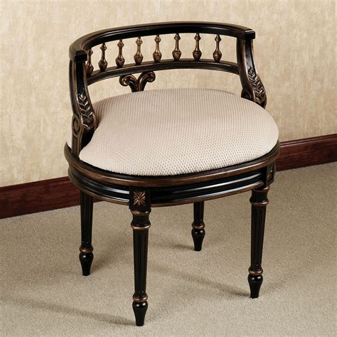 Uk seller fast dispatch free p&p. Queensley Upholstered Black Walnut Vanity Chair ...
