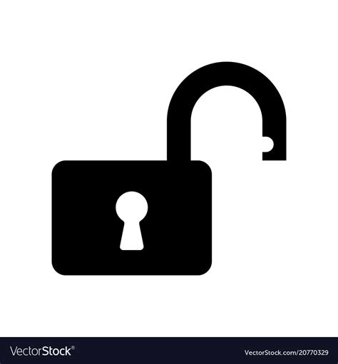 Padlock Icon Unlocked Royalty Free Vector Image