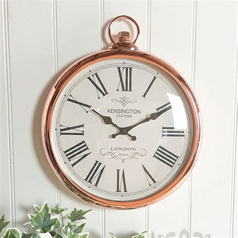 Large Copper Wall Clock Novielo London