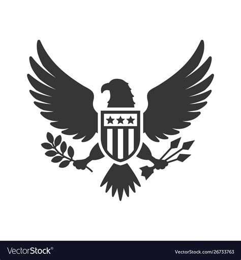 American Presidential National Eagle Sign On White