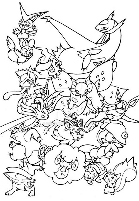 Pokemon Group Coloring Pages Aaronaxzimmerman