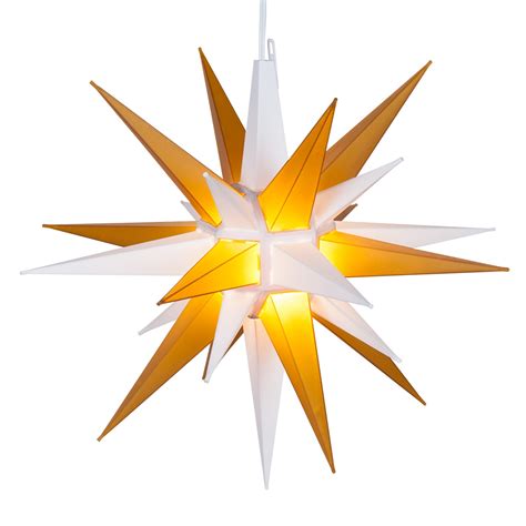 Moravian Stars 14 Gold And White Led Moravian Star