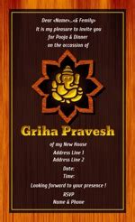 Create housewarming party invitations griha pravesh cards. Griha pravesh invitations @Printvenue | Personalize ...