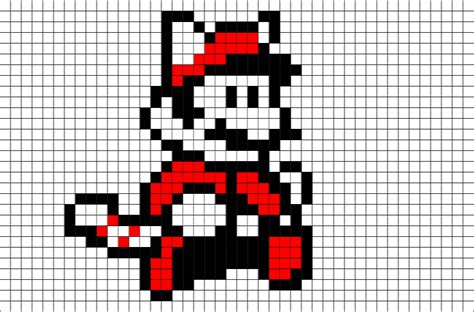 Tanooki Mario Pixel Art Grid Pixel Art Grid Gallery