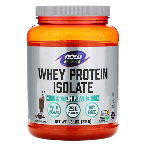 Now Foods Sports Whey Protein Isolate Creamy Chocolate Lbs G