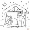 Free Printable Christmas Nativity Colouring Pages