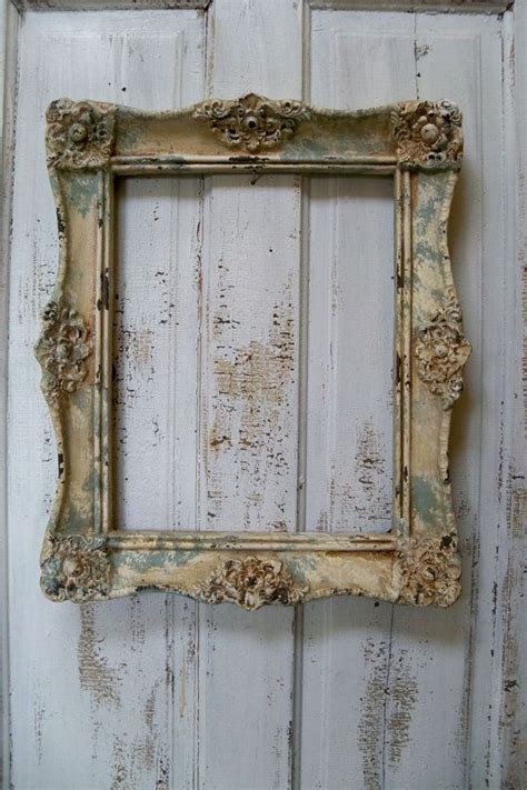 Weathered Ornate Picture Frame Large Shabby Chic Cottage Wall Etsy