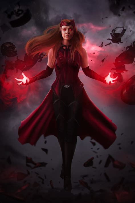 640x960 Scarlet Witch Full Power Mode Iphone 4 Iphone 4s Wallpaper Hd