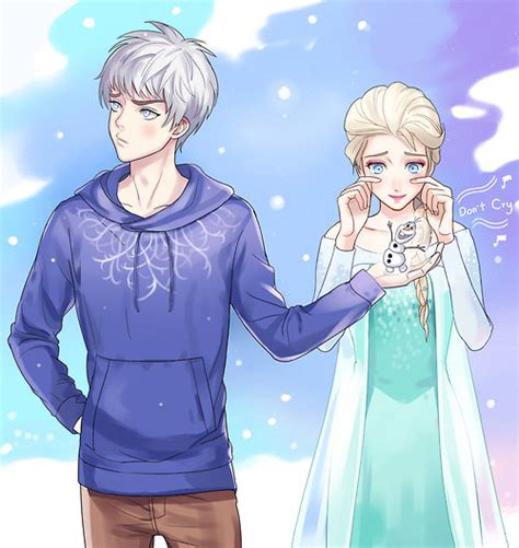 Anime Jack Frost And Elsa